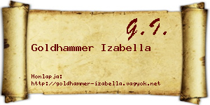Goldhammer Izabella névjegykártya